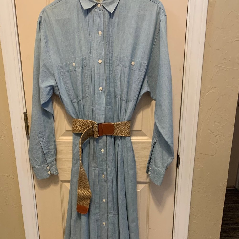 Banana Republic Chambre Dress Vintage w/belt Size 10